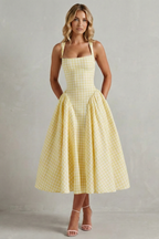 Kaydelle – Sommercharme im Vichy-Muster – Midikleid