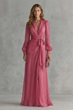 Rosénelle – Fließende Eleganz aus Chiffon – Maxikleid