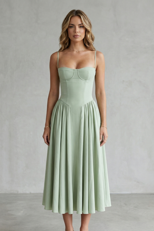Calliope – Zeitlose Struktur – Ärmelloses, strukturiertes Kleid für Damen