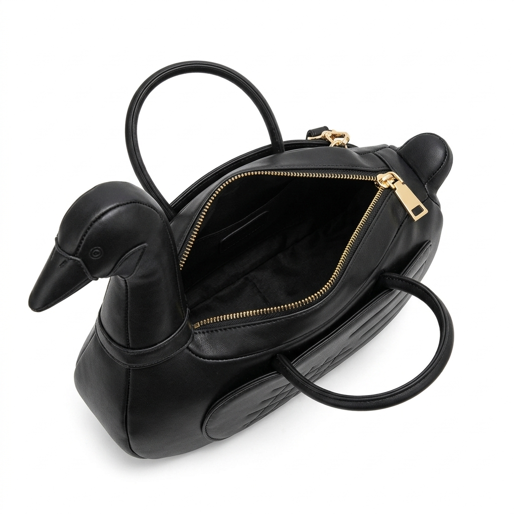 Tasche „Cygne Noir“ aus veganem Leder