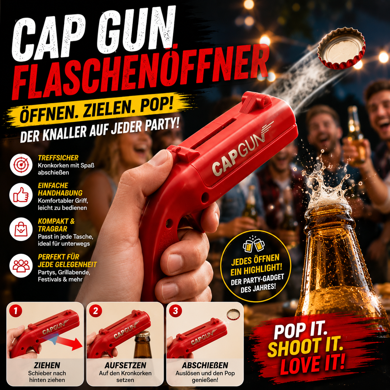 Pop, Aim & Party: Cap Gun Bottle Opener 🍺🔥
