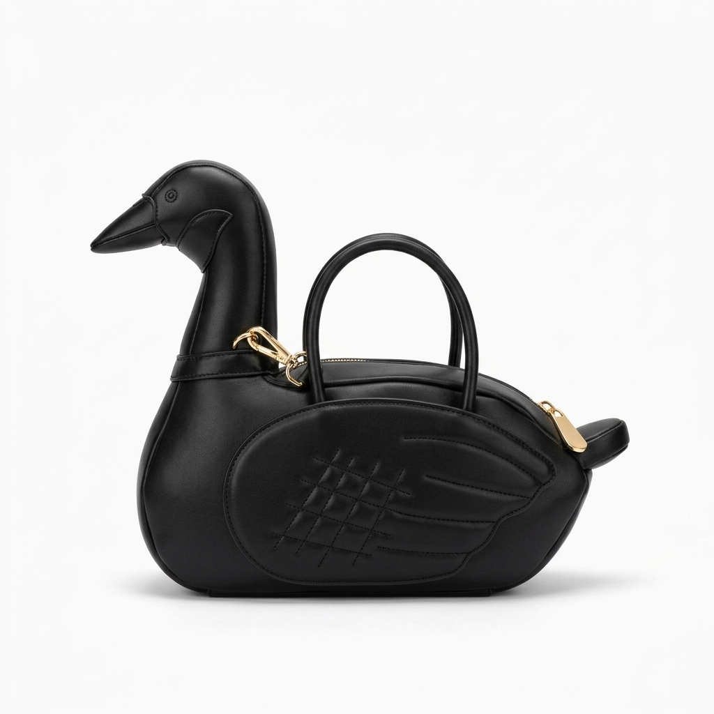 Tasche „Cygne Noir“ aus veganem Leder