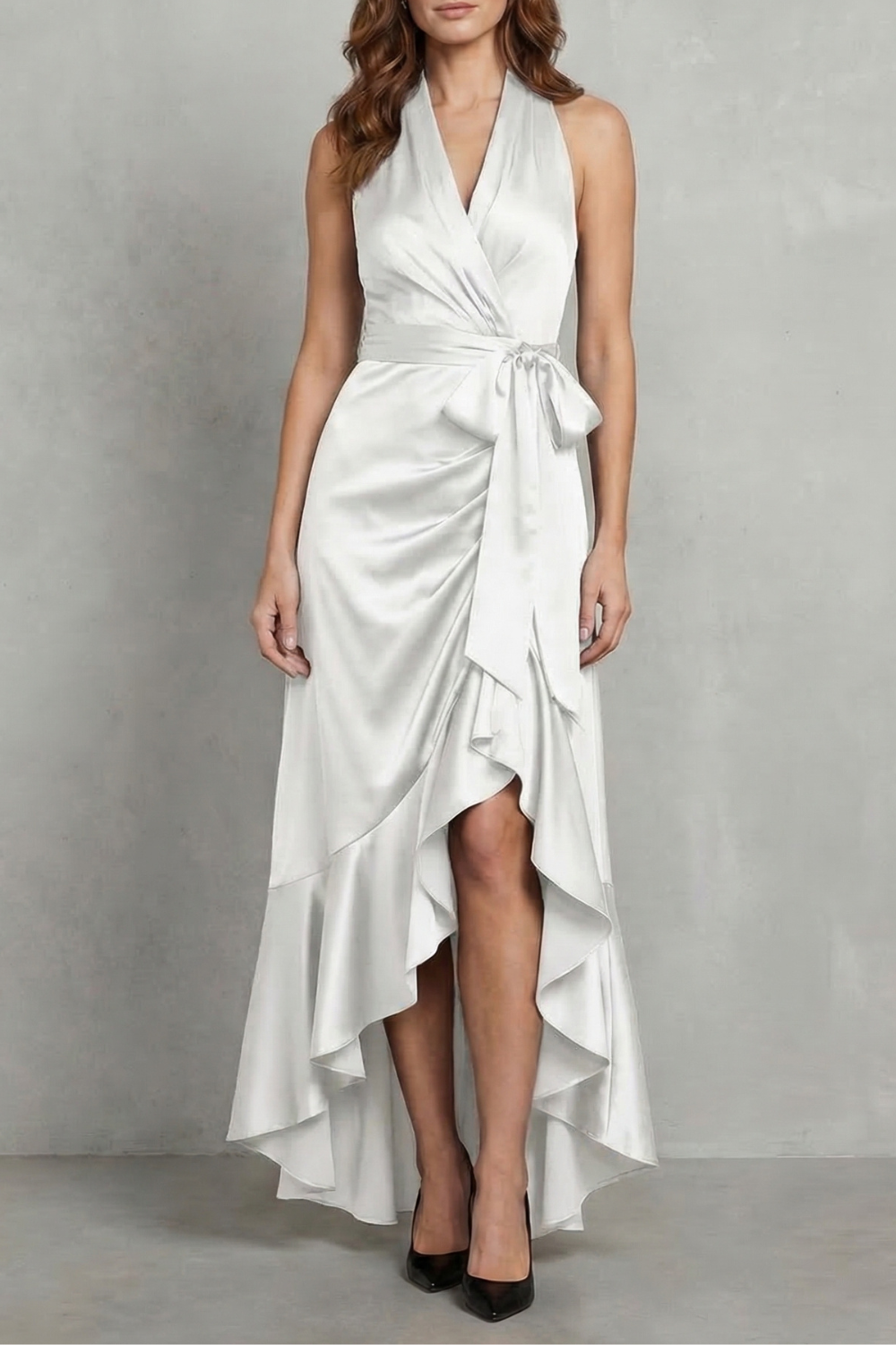 Noctavelle – Satin drapierte Silhouette – Langes Abendkleid