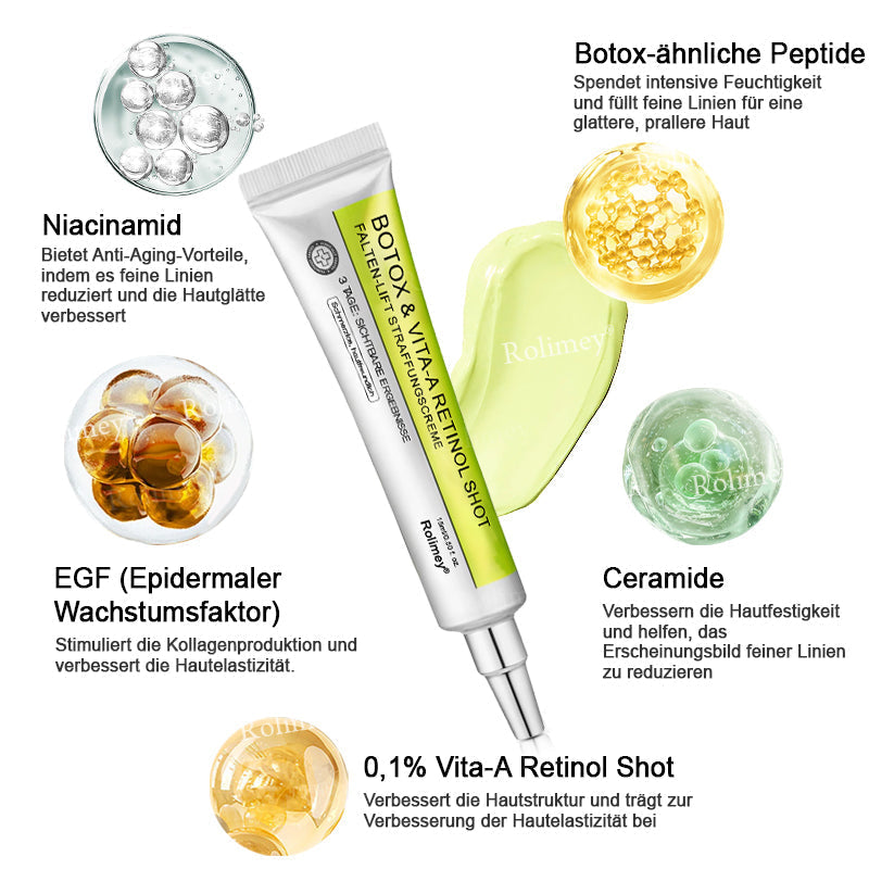 Rolimey® Retinol & Botox Shot -Straffende Gesichtscreme gegen Falten