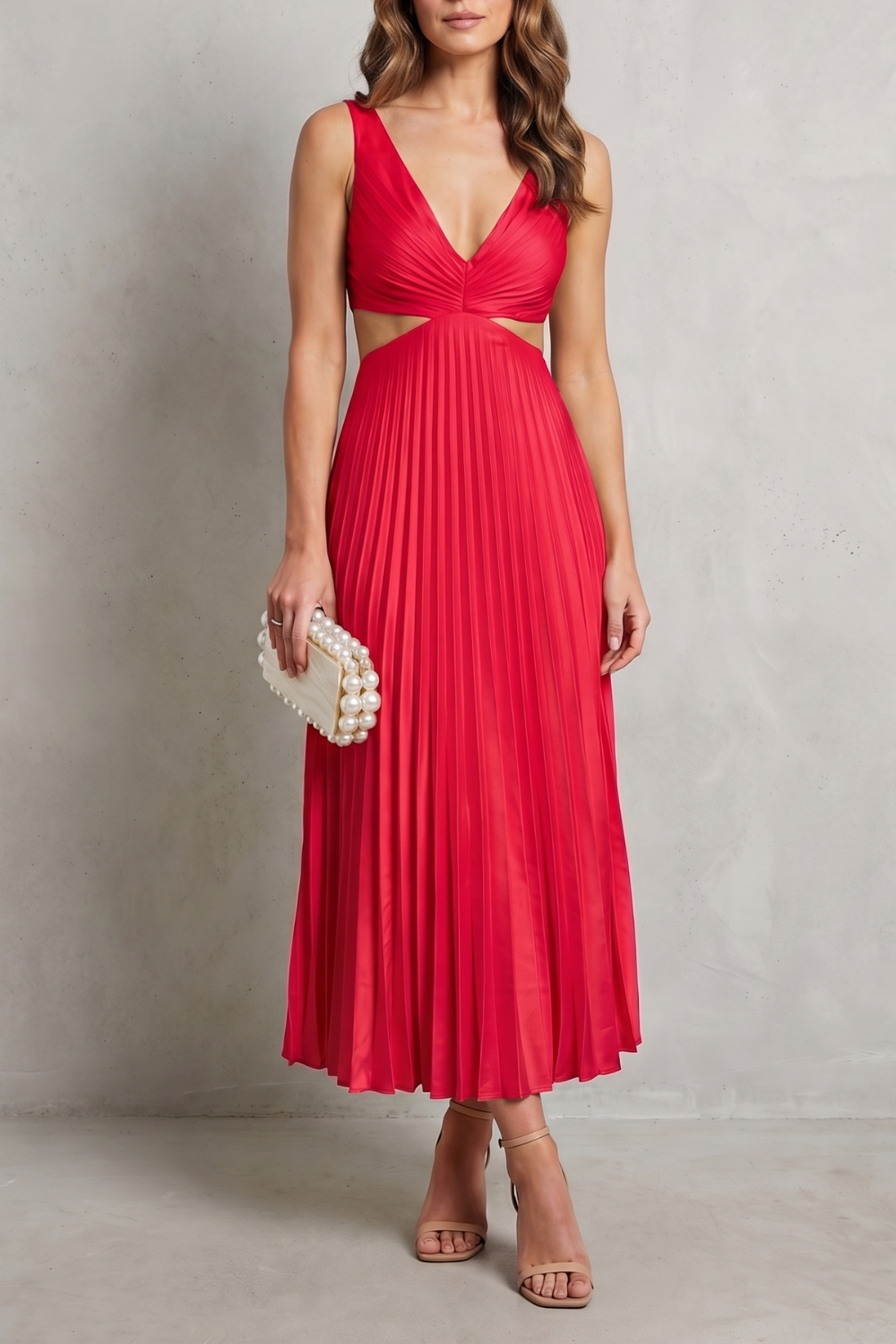 Elodienne – Eleganz mit Falten in der Taille – Maxikleid