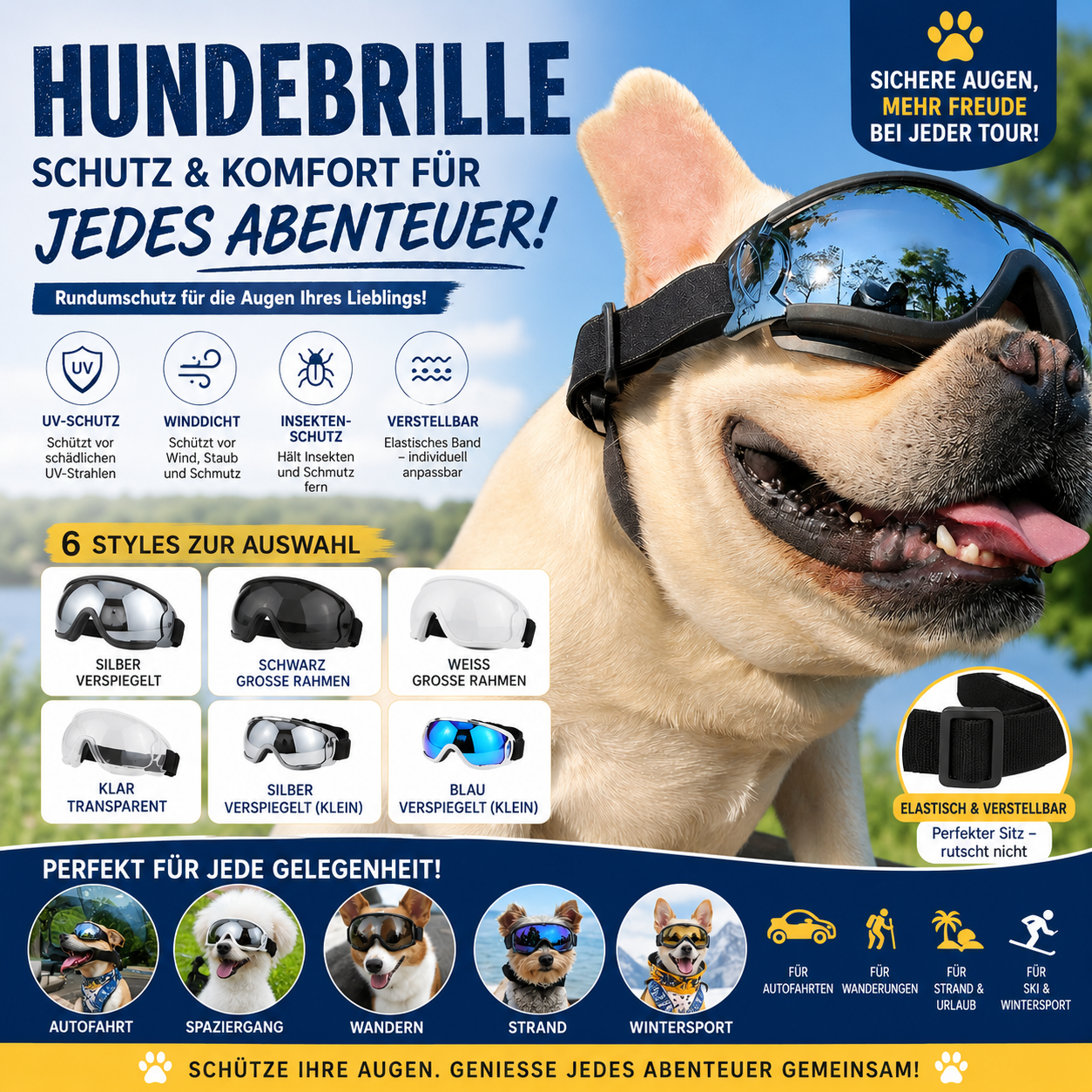 Pet Sunglasses Dog Windproof Glasses Accessories Goggles