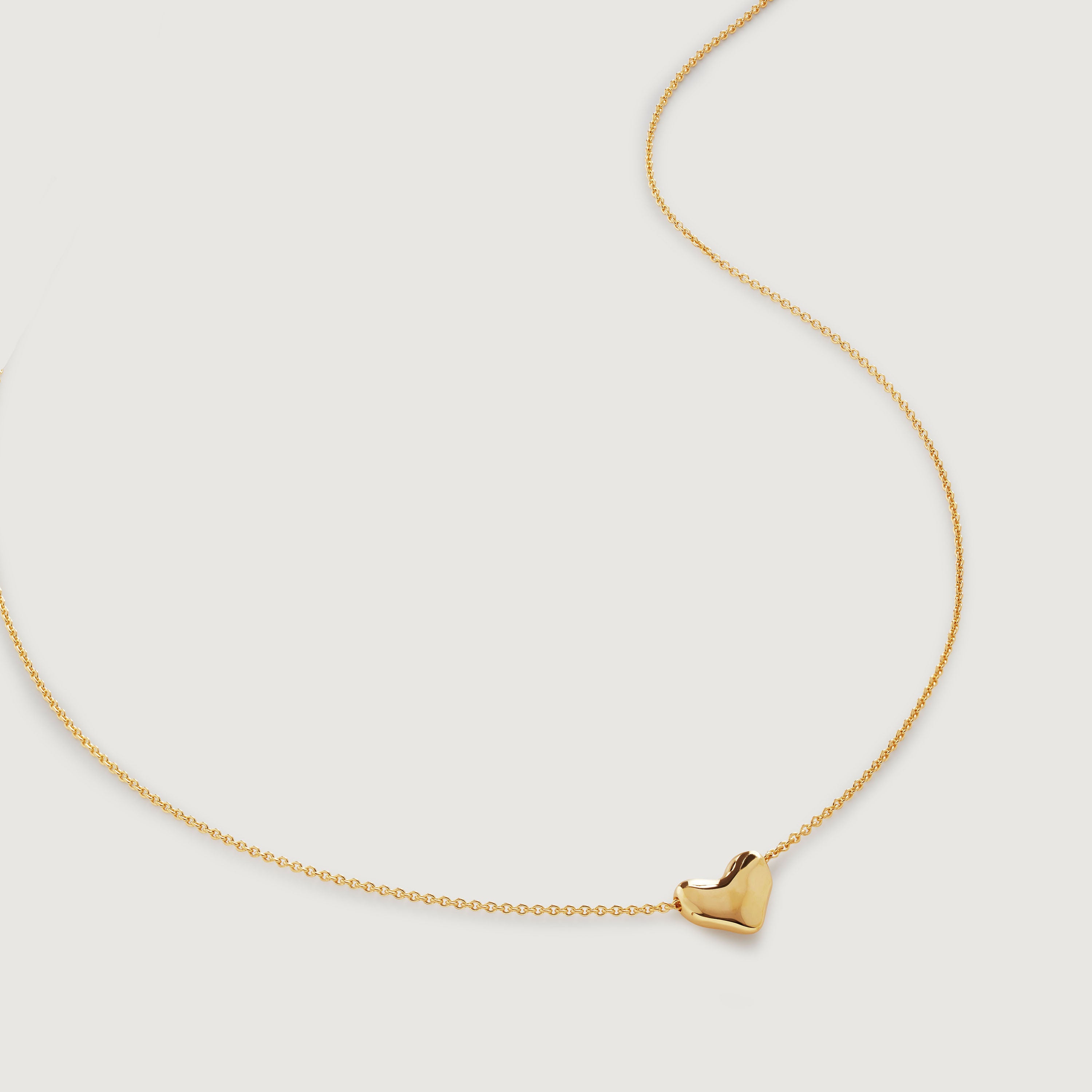 Gold Vermeil Heart Chain Necklace