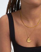 Woven Heart Locket Chain Necklace