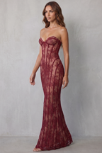 Sirelle – Modellierte Spitzen-Verführung – Maxikleid