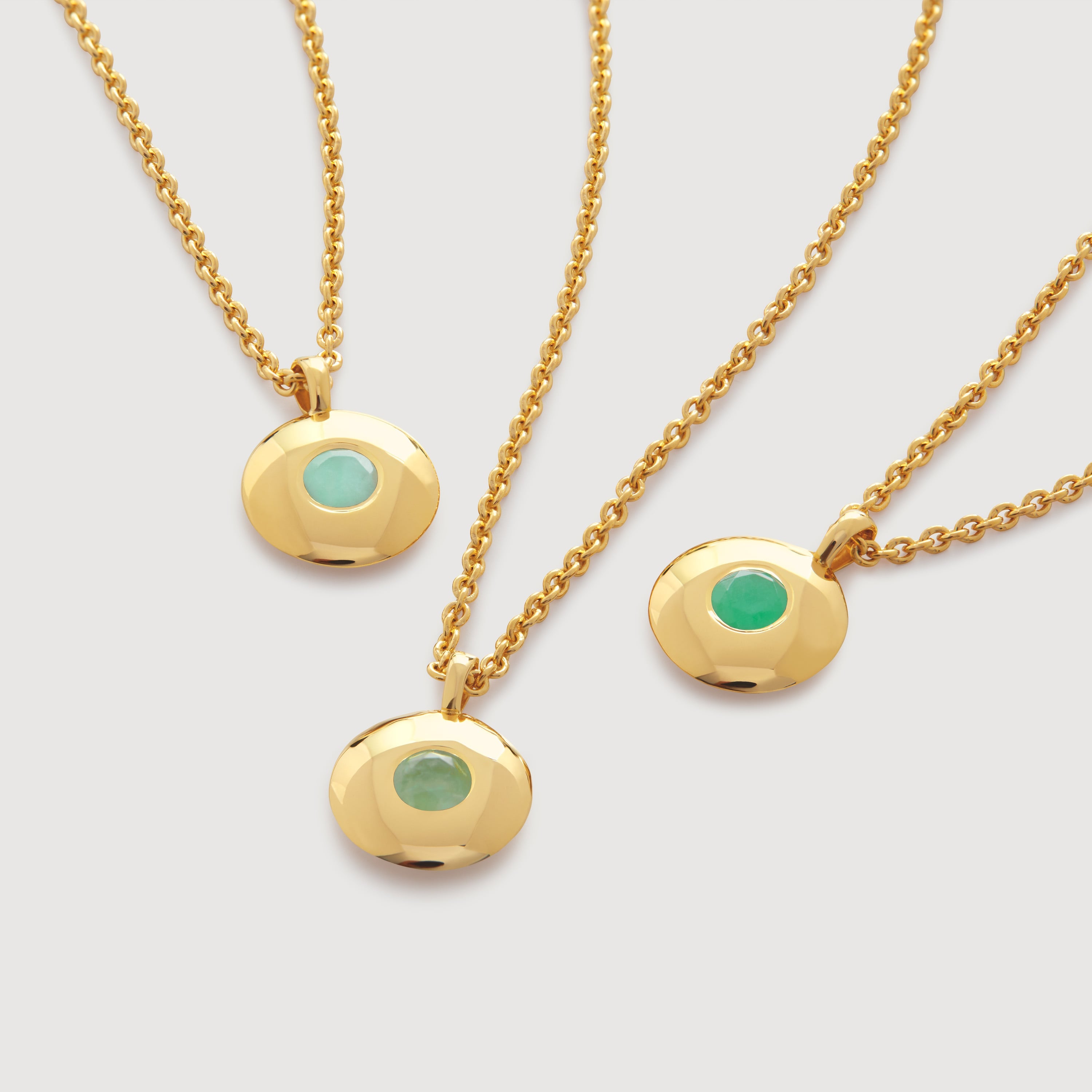 Gold Vermeil May Birthstone Chain Necklace - Emerald