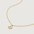 Gold Vermeil May Birthstone Chain Necklace - Emerald
