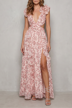 Melisandre – Romantische Rüschen aus Chiffon – Maxikleid