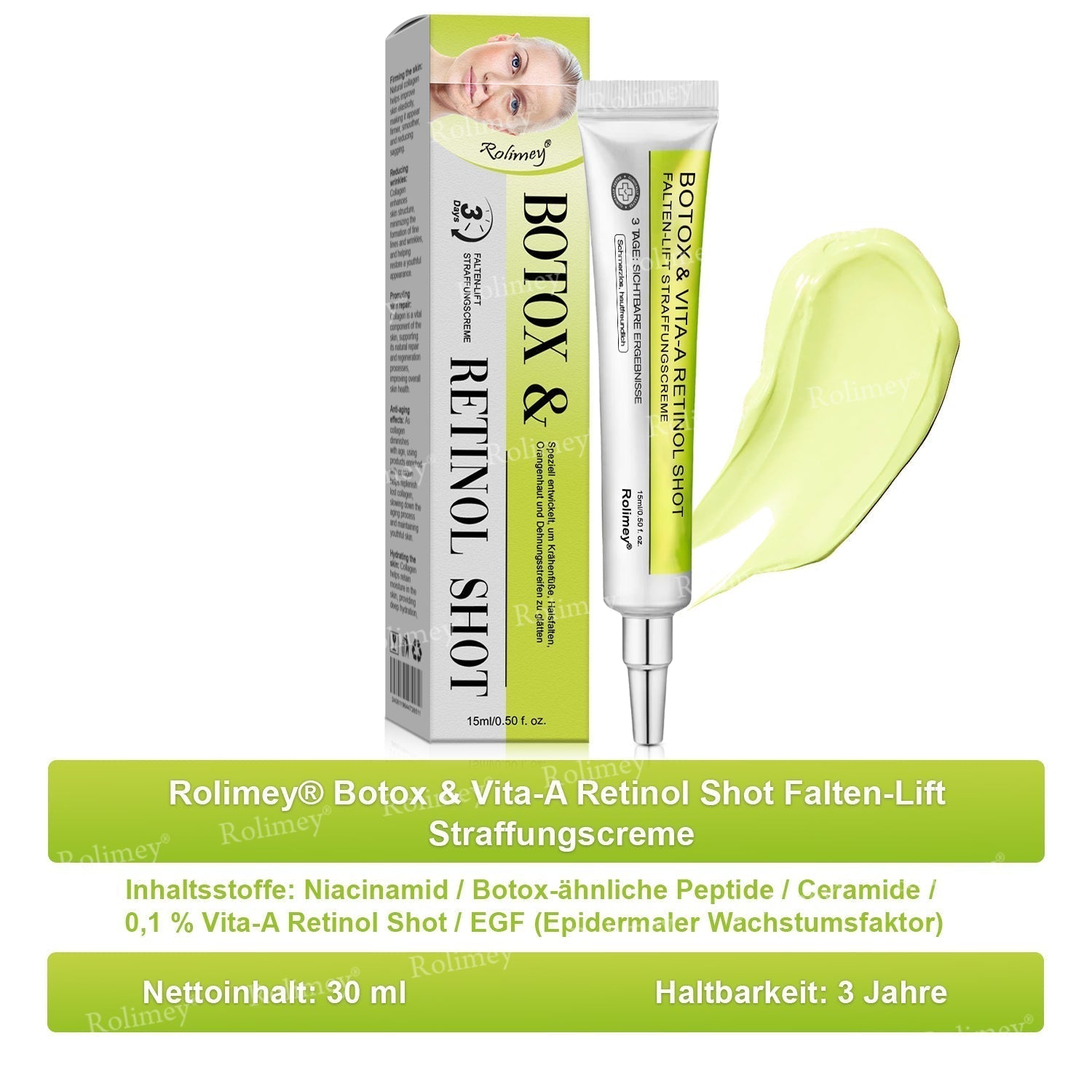 Rolimey® Retinol & Botox Shot -Straffende Gesichtscreme gegen Falten