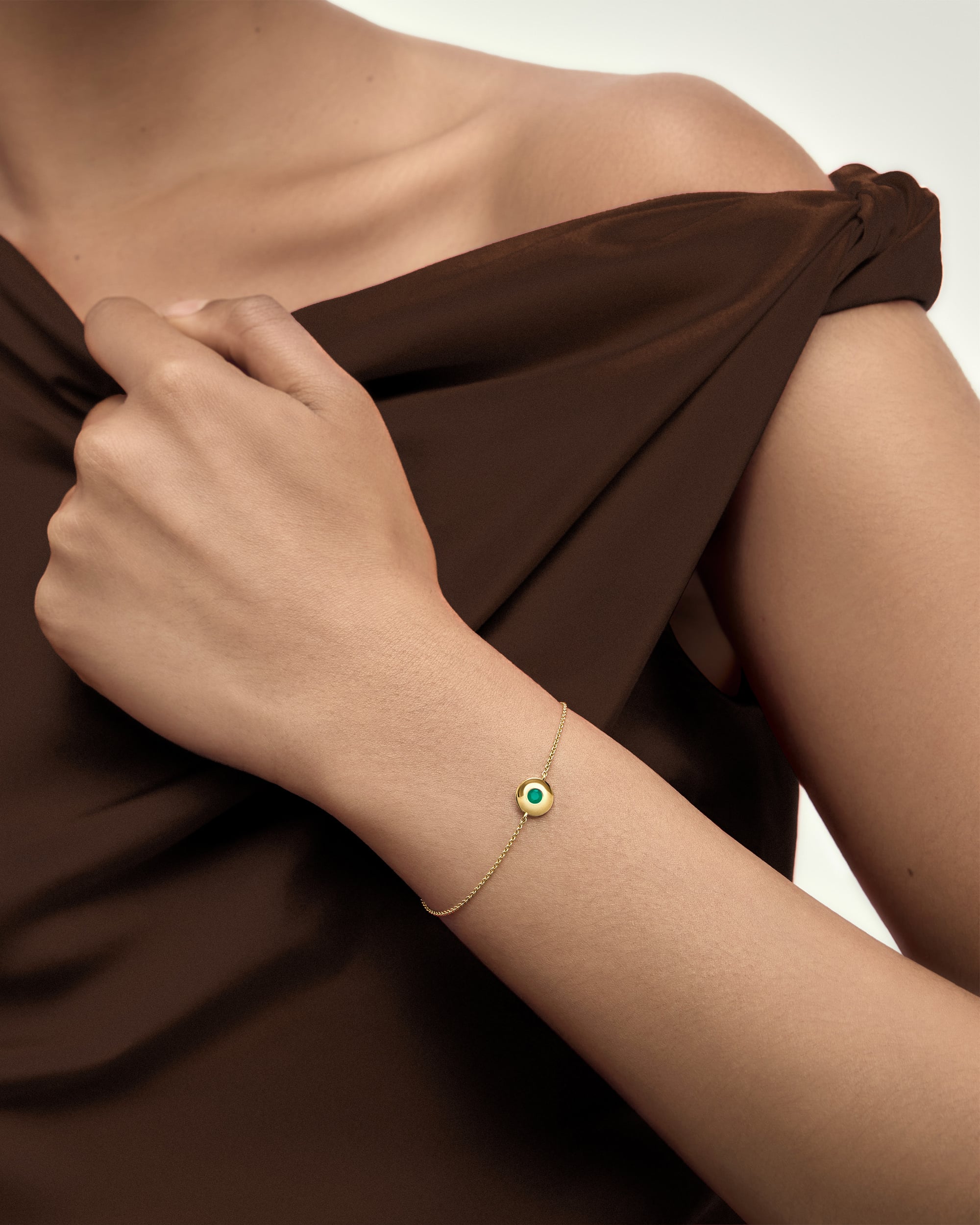 May Birthstone Chain Bracelet & Necklace Set