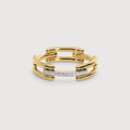 Gold Vermeil Signature Link Diamantring – im Labor gezüchteter Diamant