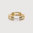 Gold Vermeil Signature Link Diamantring – im Labor gezüchteter Diamant