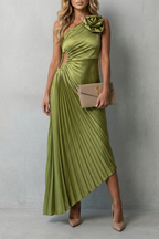 Felicity – Statement-Eleganz – Plissiertes Maxikleid mit One-Shoulder-Träger für Damen