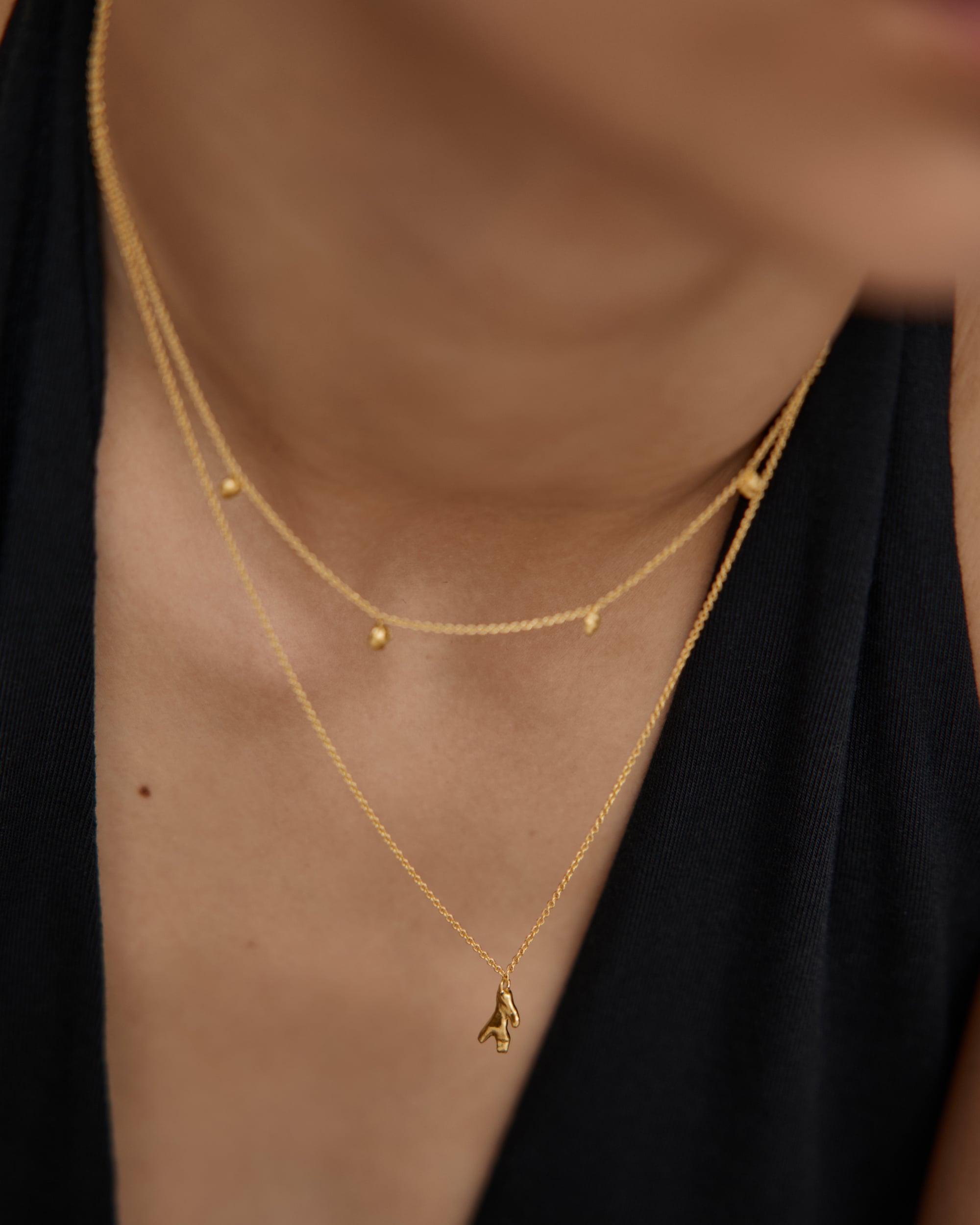 Gold Vermeil Fragments Station Necklace