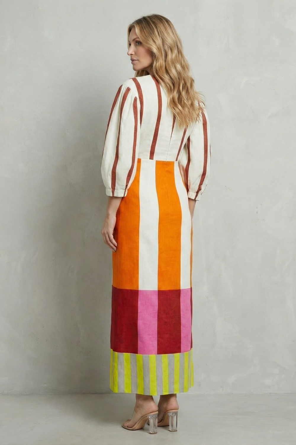 Kayara – Farbblock-Statement – Maxikleid