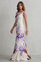 Liravelle – Off-shoulder floral allure – Maxi dress