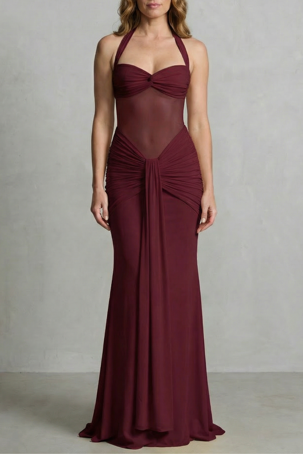 Ginalisse – Fließende, modellierte Eleganz – Maxikleid