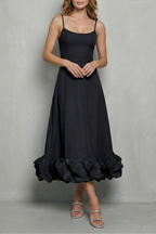 Elowenne – Romantisches Kleid mit Rüschensaum – Ärmelloses Midikleid