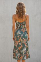 Evelisse – Floral tie-front allure – Midi dress