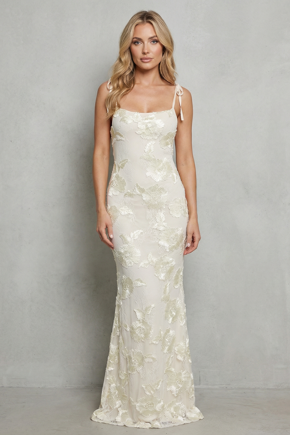 Fiona – Strahlende Blüte – Florales Bodycon Maxikleid für Damen