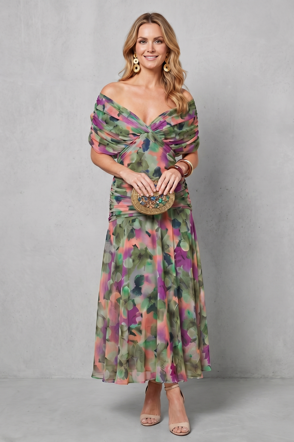 Verdelisse – Fließender Blumen-Print – Maxikleid