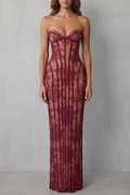 Sirelle – Modellierte Spitzen-Verführung – Maxikleid