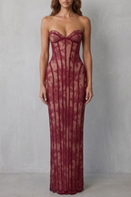 Sirelle – Modellierte Spitzen-Verführung – Maxikleid