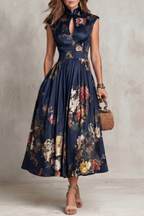 Noirelle – Vintage floral elegance – Midi dress