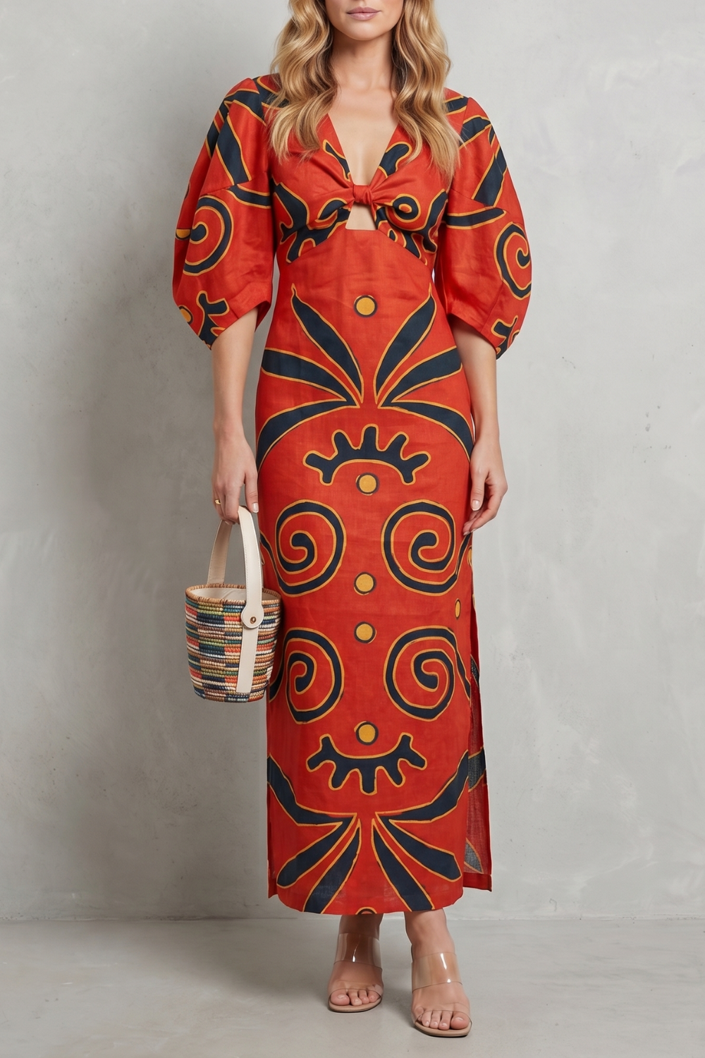 Kayara – Farbblock-Statement – Maxikleid