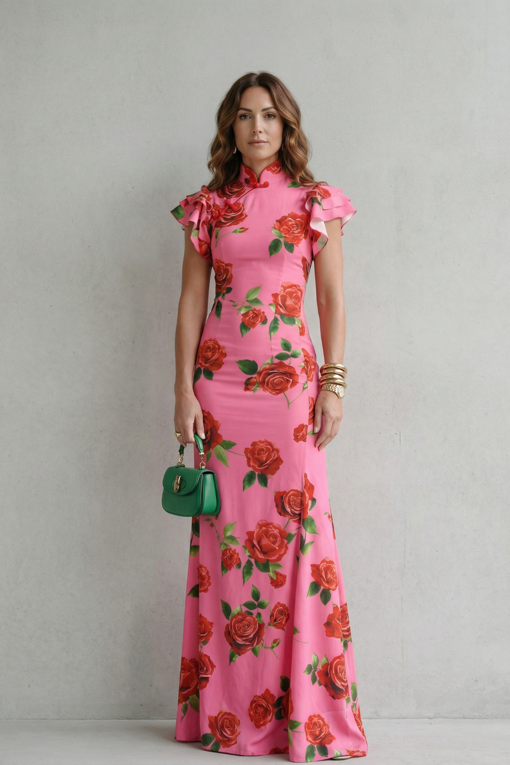 Rosavelle – Romantic rose print – Maxi dress