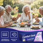 🔥 Timilk® Comfort Seal Pro Haftcreme für Zahnprothesen 🦷💜 FDA-zertifiziert (Klinisch getestet: 96 Stunden Halt für sicheren, komfortablen und zinkfreien Sitz der Zahnprothese)
