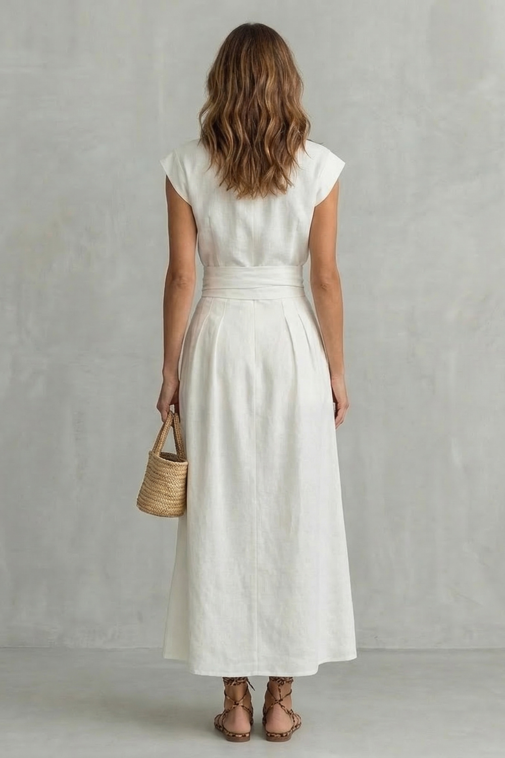 Elvarenne – Raffiniertes Taillendetail – Maxikleid