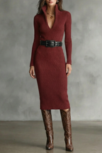 Valenoré – Sculpted elegance – Knit midi dress
