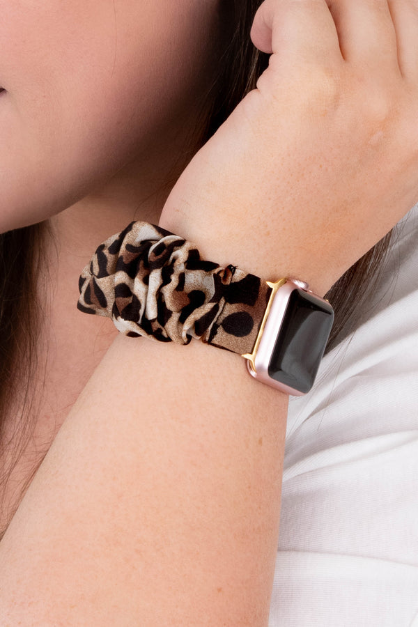 Scrunchie "Time To Go", Beige Leopard