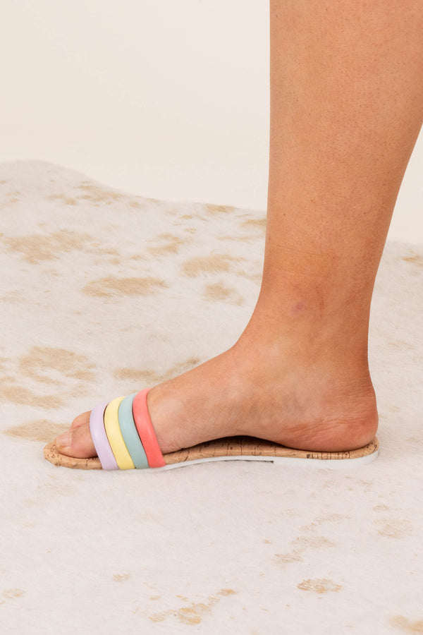 Oodles Of Fun Sandals, Coral Multi