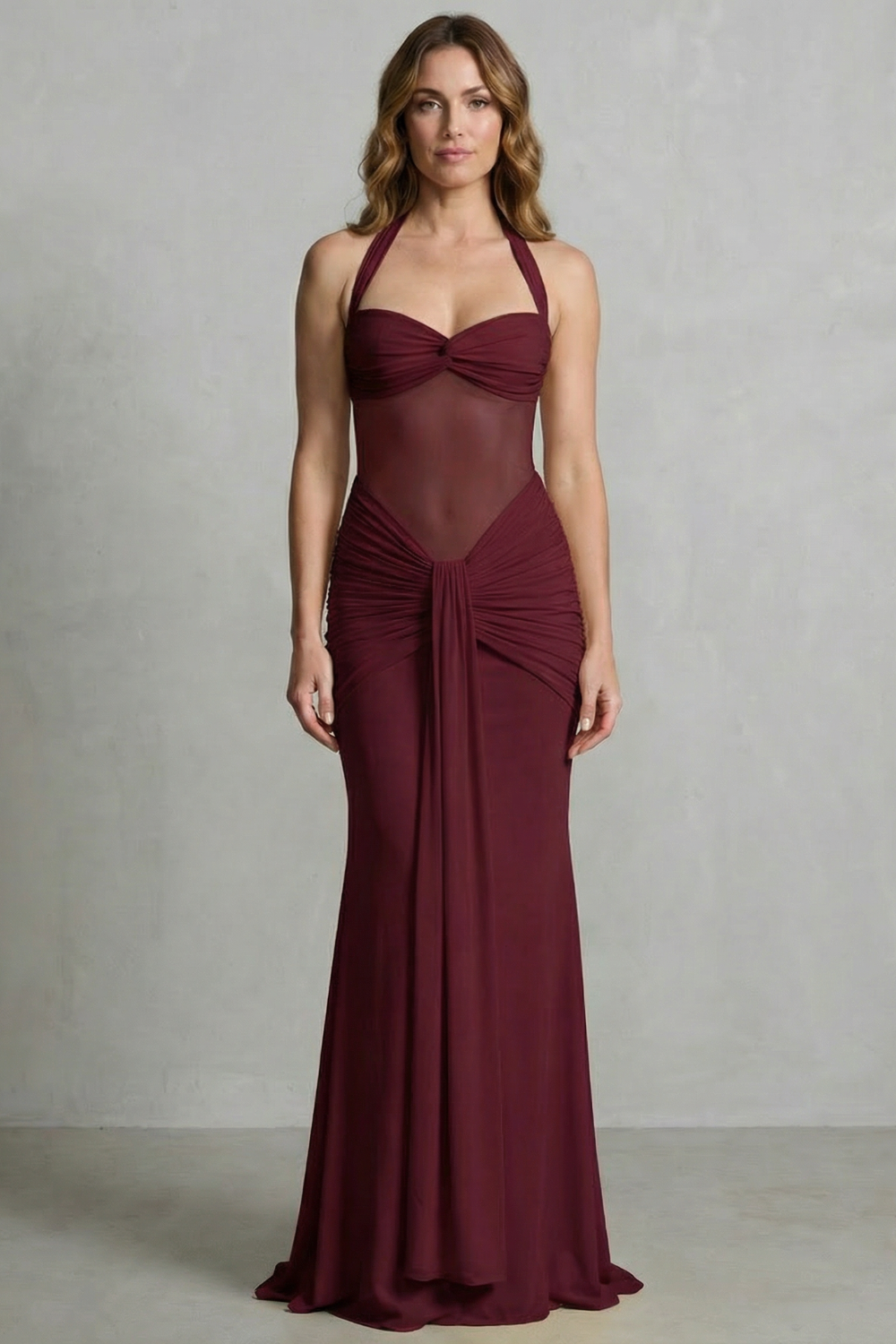 Ginalisse – Fließende, modellierte Eleganz – Maxikleid