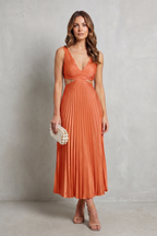 Elodienne – Eleganz mit Falten in der Taille – Maxikleid