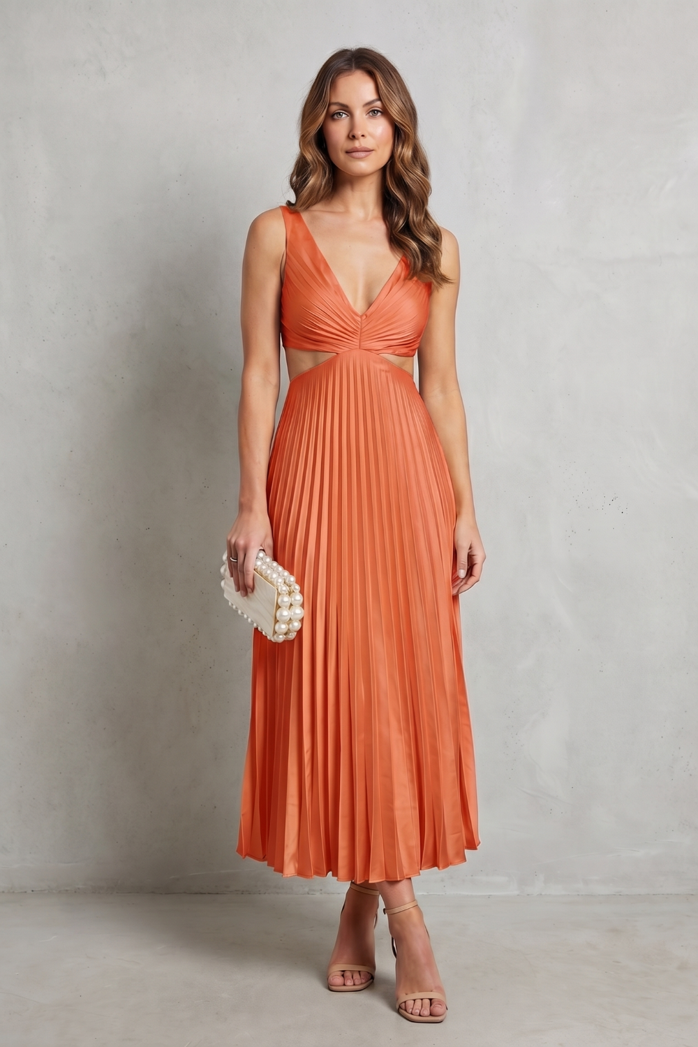Elodienne – Eleganz mit Falten in der Taille – Maxikleid