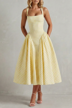 Kaydelle – Sommercharme im Vichy-Muster – Midikleid