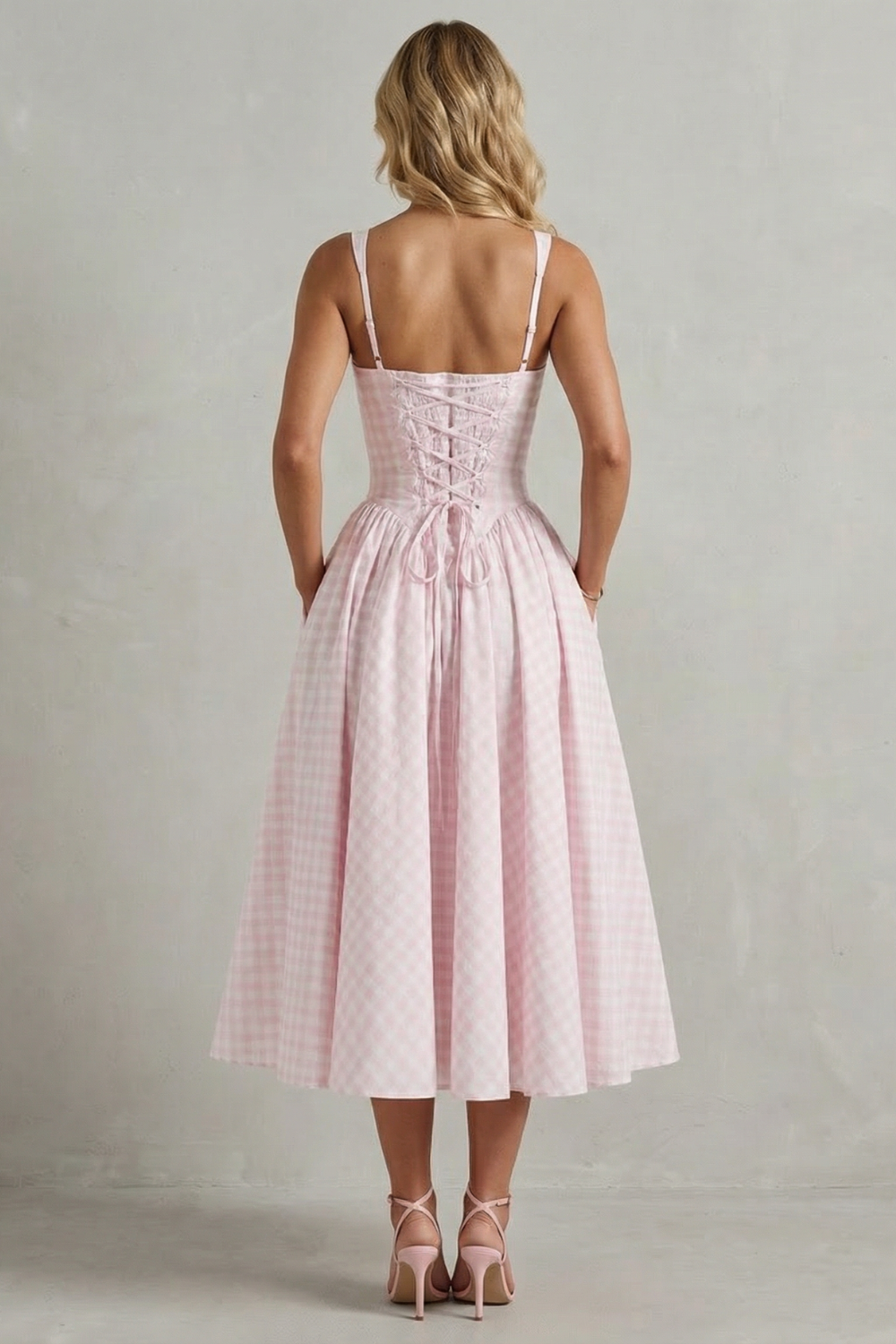 Kaydelle – Sommercharme im Vichy-Muster – Midikleid
