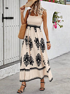 ✨2026 Fashion New 50% OFF💝Womens Casual Sleeveless Square Neck Floral Aline Smocked Dresses with Pockets