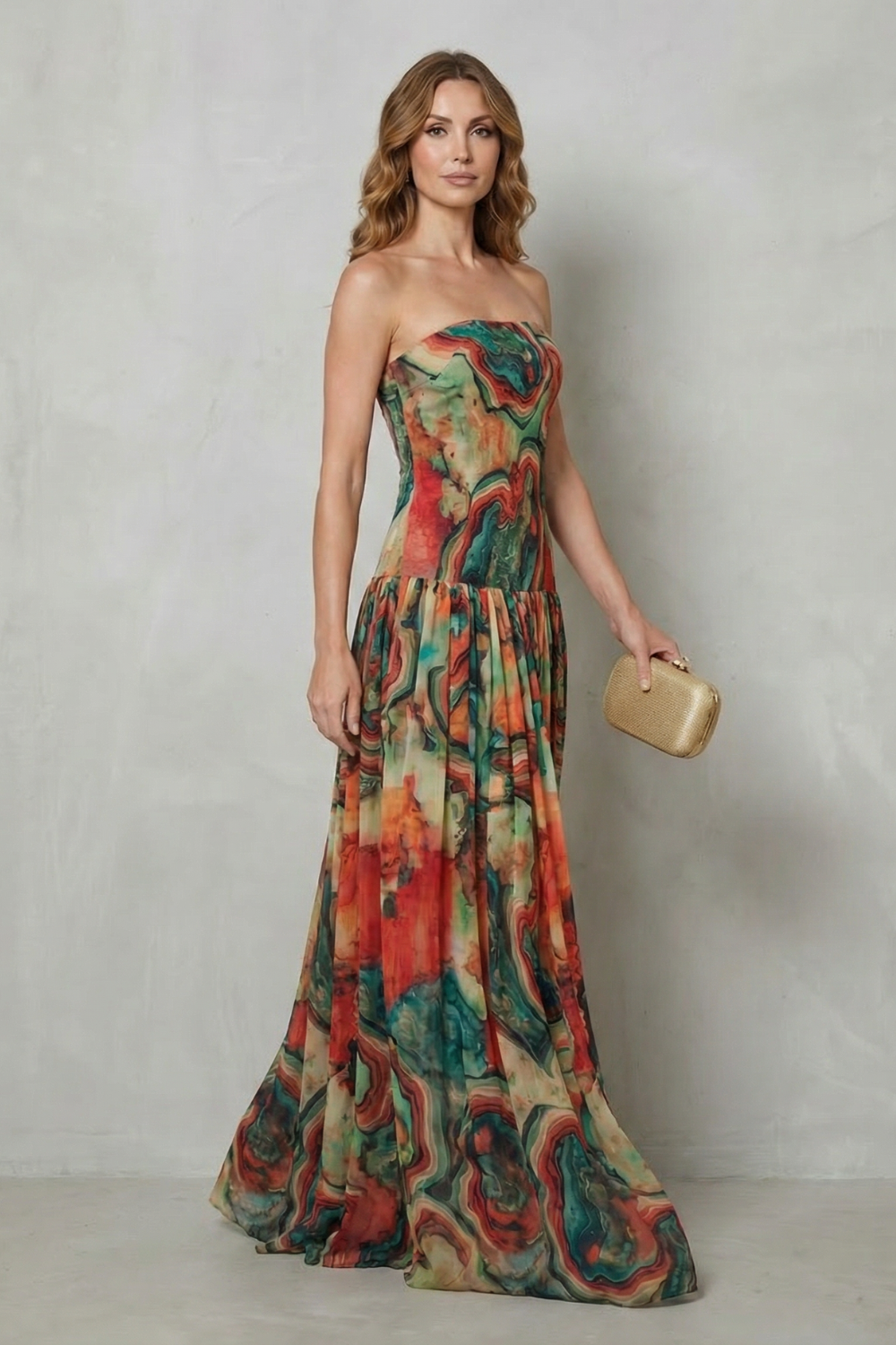 Lavielle – Carmen-Print-Maxikleid