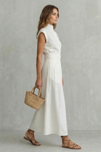 Elvarenne – Raffiniertes Taillendetail – Maxikleid