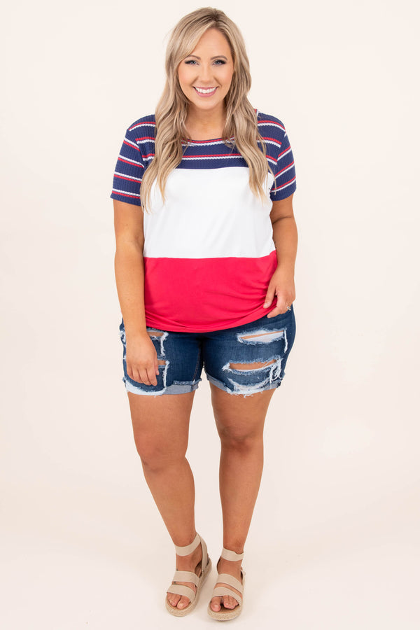 Little Firecracker Shorts, Dark Wash