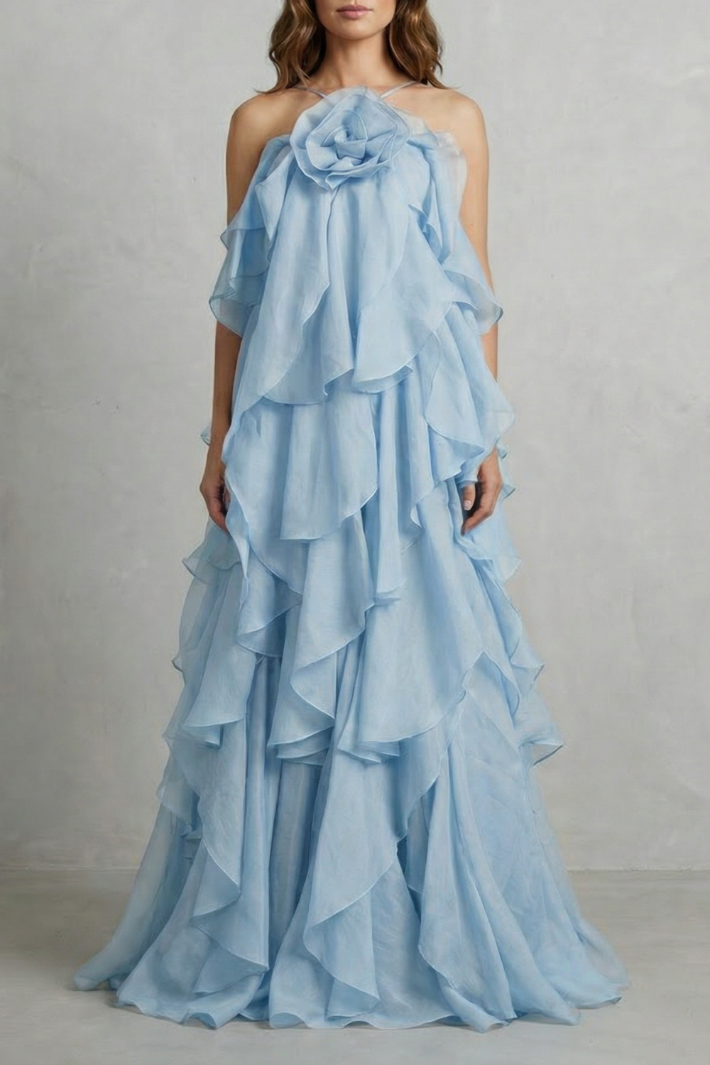 Bellarose – Mehrlagiges Rüschen-Statement – Maxikleid