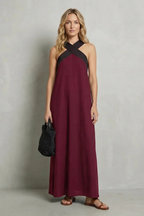 Seravelle – Kreuzträger-Eleganz – Maxikleid